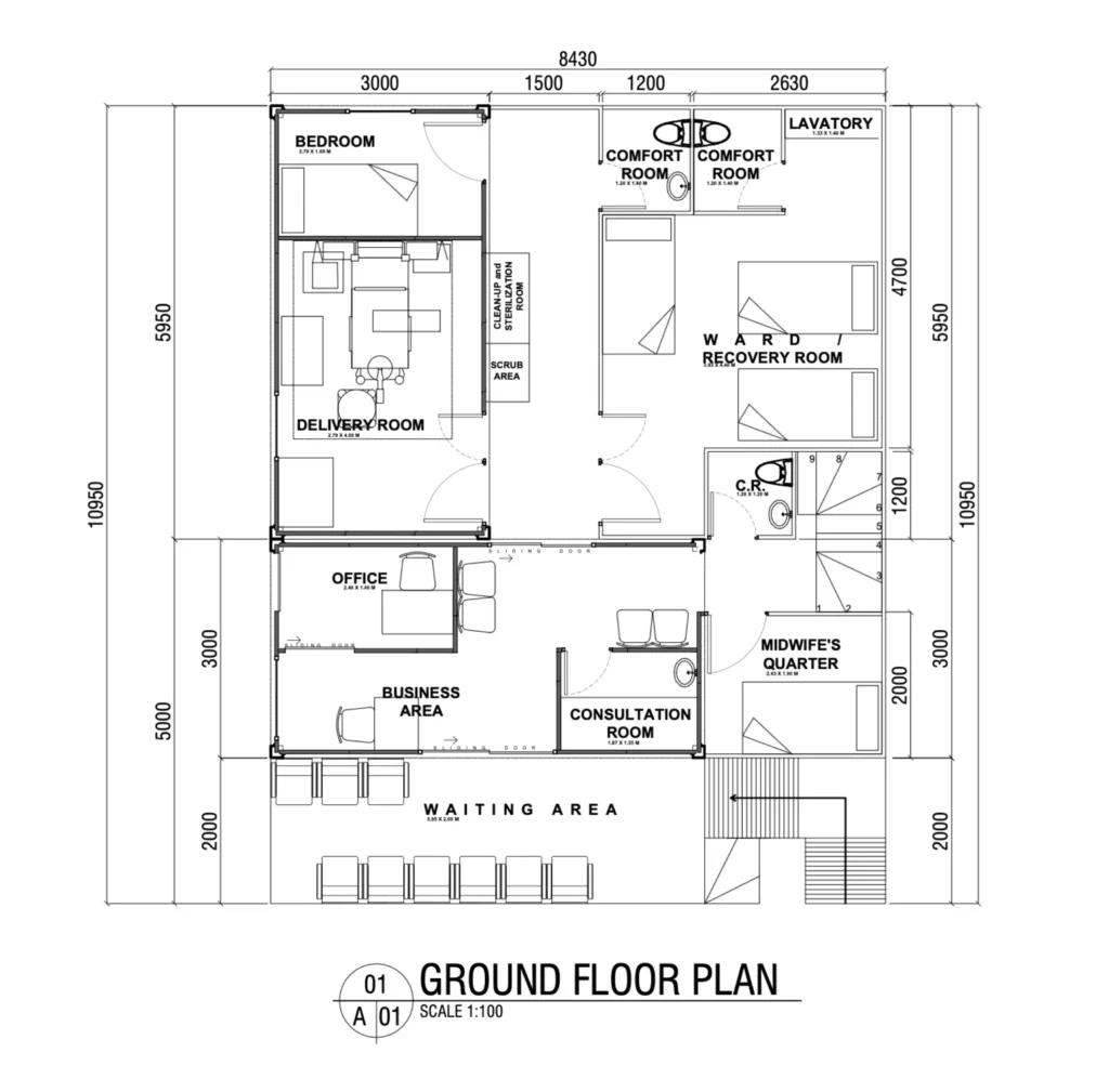 BIRTHING CLINIC PROJECT 2 Floor Plan Birthing Maguindanao 1 - Prefab Davao