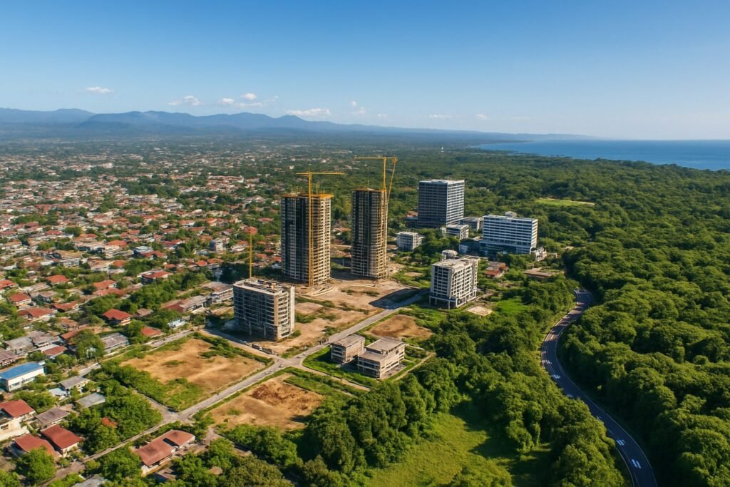 How El Niño Impacts Construction Schedules in Davao City 4 Aerial view of Davao City showcasing urban and natural landscapes.